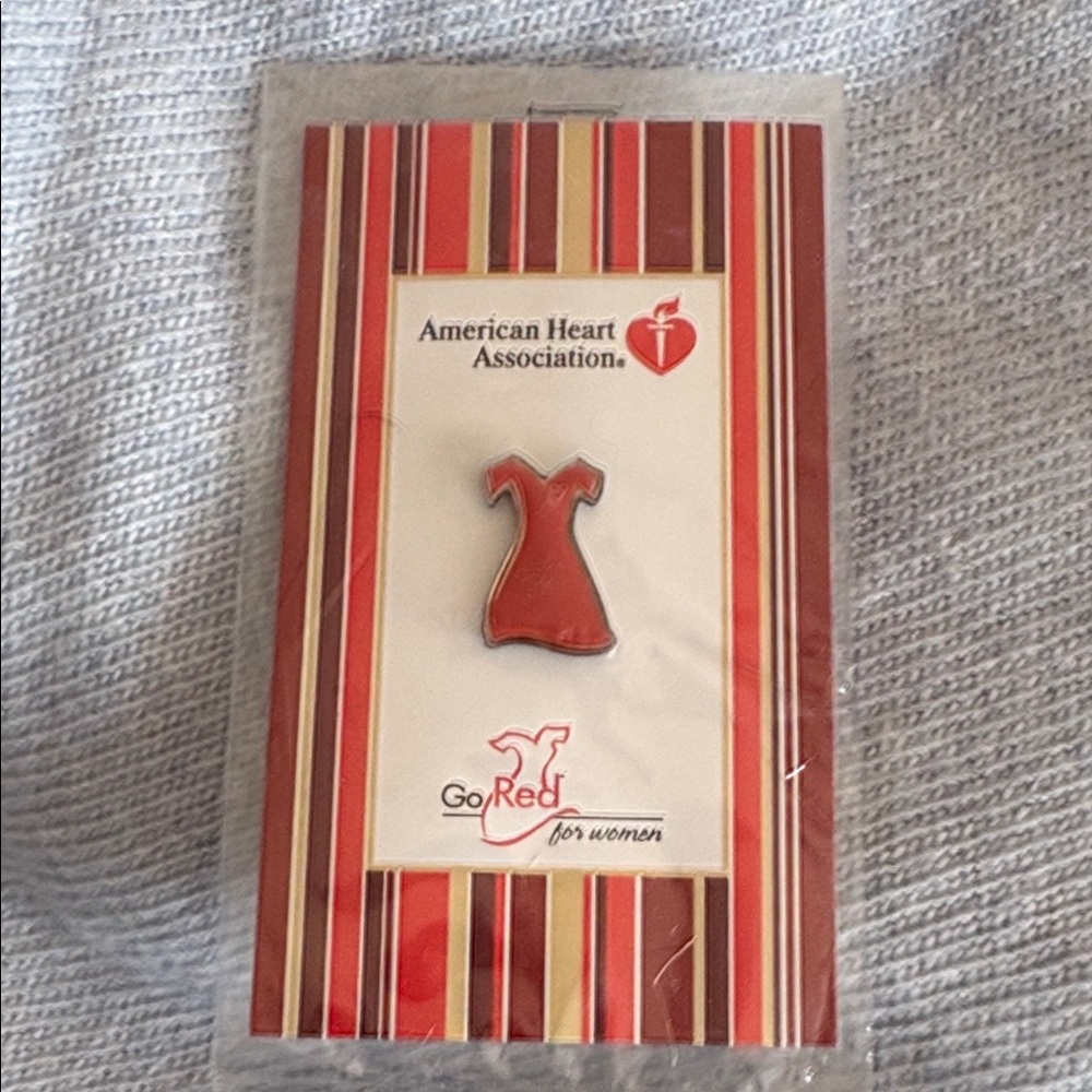 American Heart Association Go Red Red Dress Pin